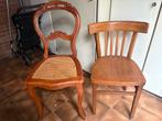 2 houten antieke café-stoelen, Ophalen