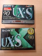 2 x Sony UX-S 90 super chrome class cassetjebandje  type II, Ophalen, Nieuw in verpakking, Onbespeeld