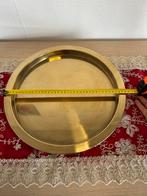 Mooi messingkleurig dienblad - 38 cm, Ophalen, Gebruikt, Rond, Metaal