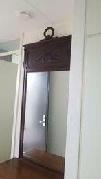 Spiegel, mahoniehout, facet geslepen, schouw, groot 160x80, Huis en Inrichting, Woonaccessoires | Spiegels, Ophalen, Gebruikt