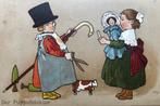 FRITZ BAUMGARTEN gesigneerd - poppendokter - jongen - meisje, Verzenden, Voor 1920, Gelopen, Kinderen