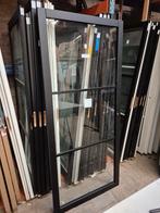 93x211,5cm binnendeur opdek L Staal look zwart SL50, Doe-het-zelf en Verbouw, Ophalen, 80 tot 100 cm, ., Glas