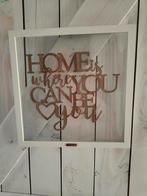 Riviera Maison wit schilderij 40x40 met tekst, Ophalen, Minder dan 50 cm, Zo goed als nieuw, Minder dan 50 cm