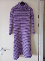 100% wollen jurk met kol, vintage uit jaren '60 of begin '70, Maat 38/40 (M), Paars, Ophalen of Verzenden, Gedragen