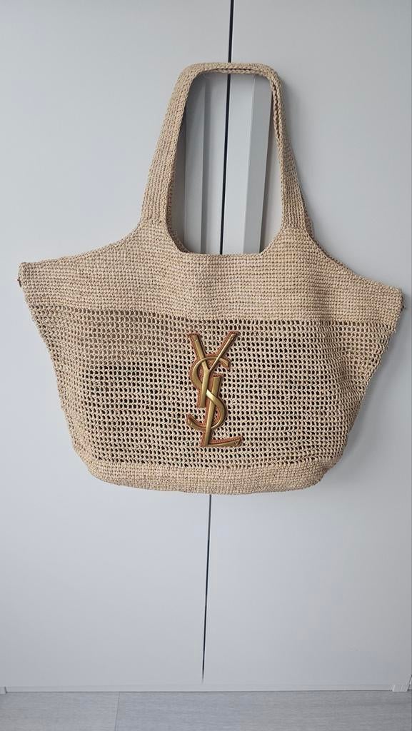 Ysl raffia tas nieuw, Ophalen of Verzenden, Nieuw, Beige, Shopper