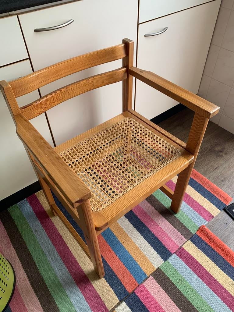 Mooie houten stoel GFM Polen jaren 60, Huis en Inrichting, Stoelen, Ophalen, -, Zo goed als nieuw, -