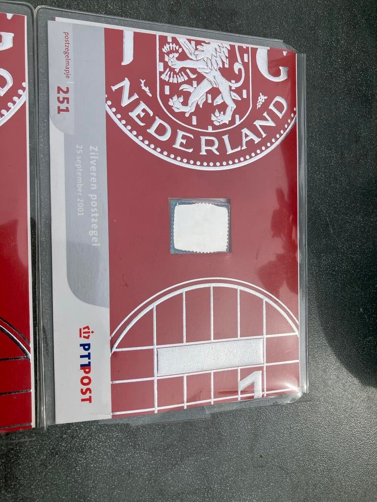 3x Zilveren Postzegel Nederland PTT Post 251 (2001), Ophalen of Verzenden, Na 1940, Postfris