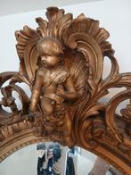 Prachtige XXL Franse Spiegel Kuifspiegel, Antiek en Kunst, Ophalen, Rechthoekig