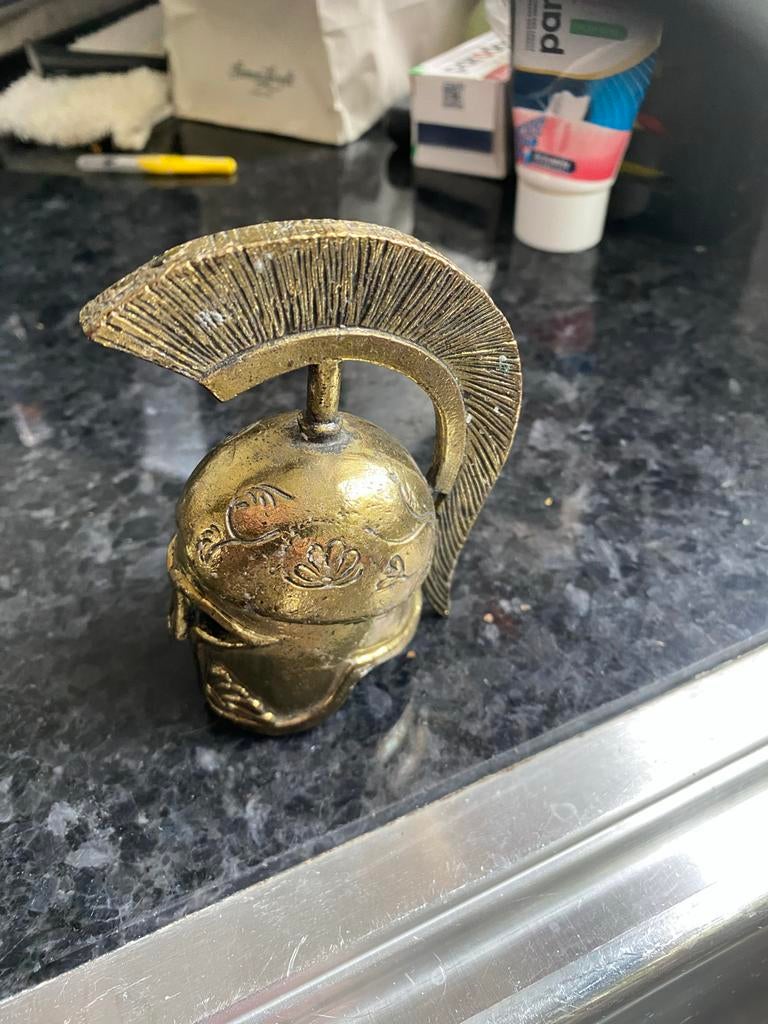 Decoratieve Spartaanse Helm - Bronskleurig, Ophalen