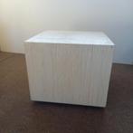 Witte bijzettafel of plantentafel. 3 stuks beschikbaar, Huis en Inrichting, Ophalen, Vierkant, Minder dan 55 cm, 45 tot 60 cm