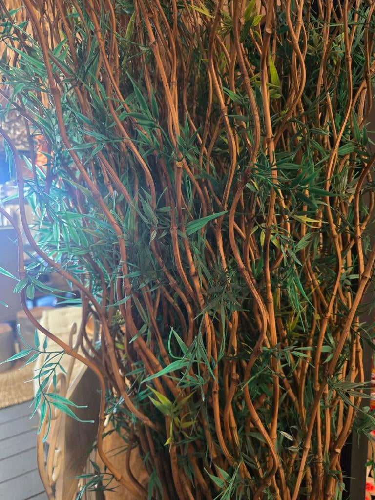 Ibiza Stijl Decoratie: Spiegel, Kunstbamboo & Spiegeltjes, Huis en Inrichting, Minder dan 50 cm, Gebruikt, Rond, Ophalen of Verzenden