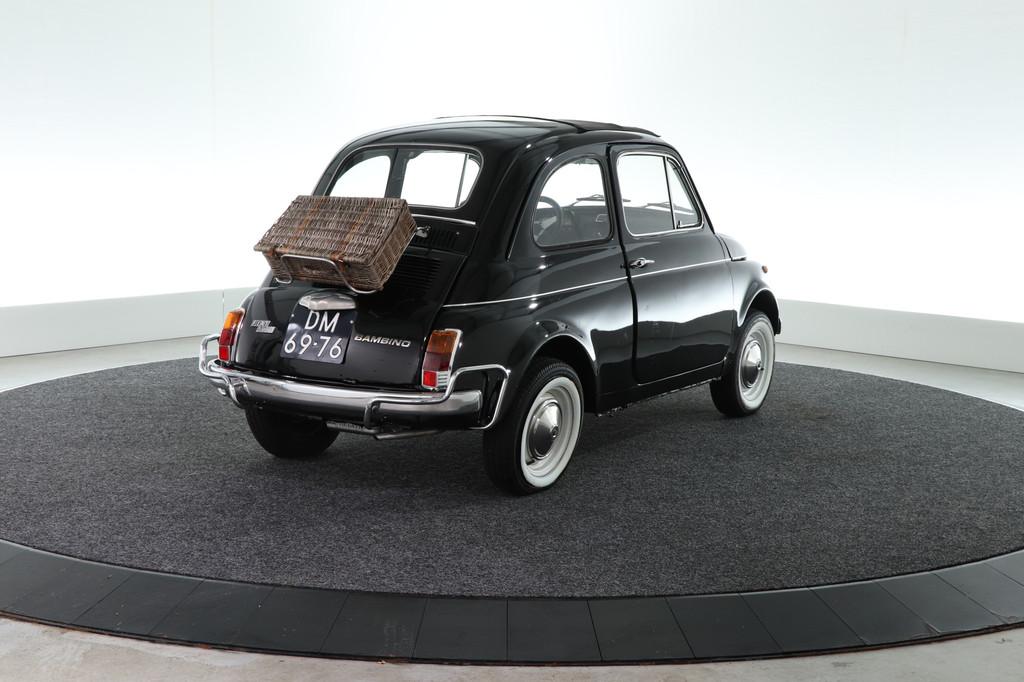 Fiat 500 Bambino | NIEUWE MOTOR | (bj 1970), Auto's, Oldtimers, 594 cc, Zwart, Bedrijf, Handgeschakeld