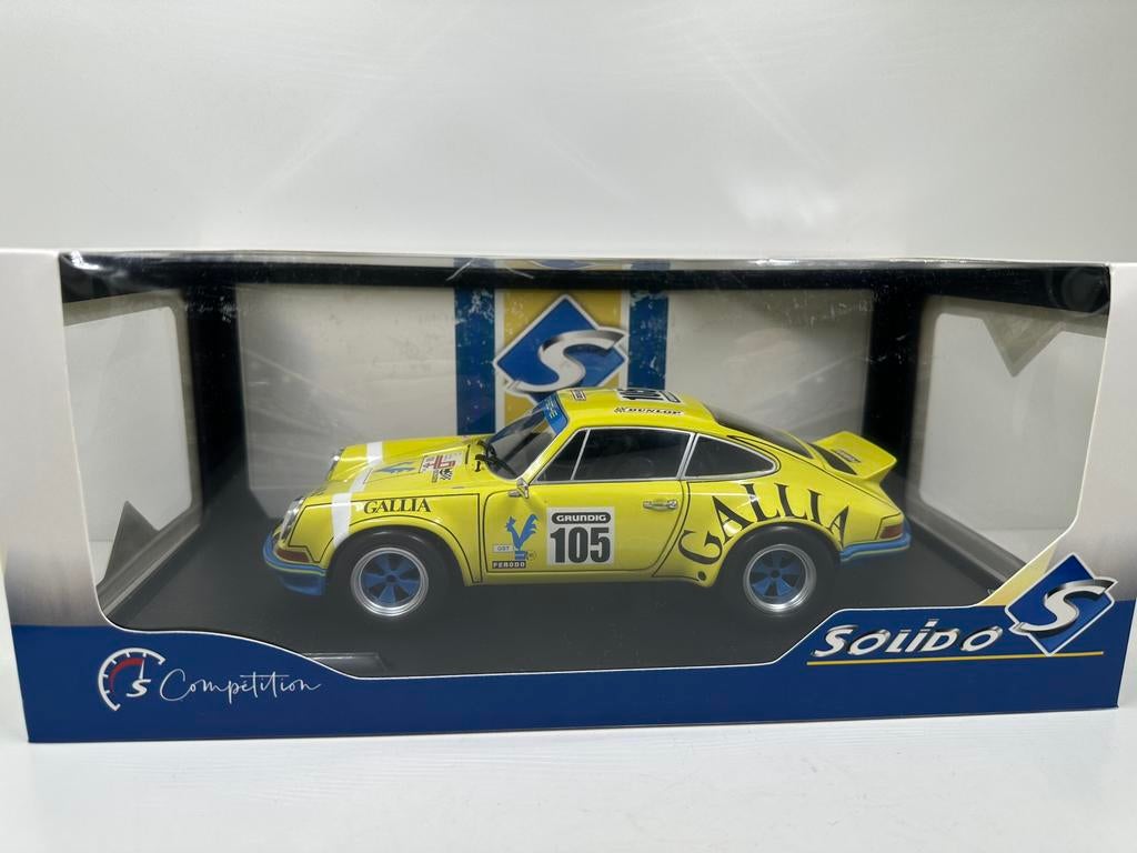 PORSCHE 911 RSR #105 TOUR DE FRANCE 1973 1:18 SOLIDO NIEUW, Ophalen of Verzenden, Nieuw, Auto, Solido