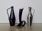 lot 3st Echt Kobalt Cobalt porseleinen vaasjes 21cm Lindner, Antiek en Kunst, Ophalen of Verzenden