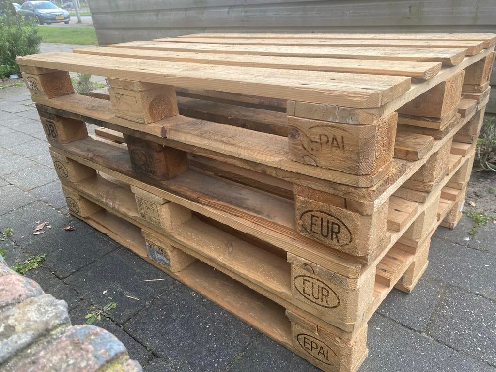Europallets (EPAL) - 4 stuks (eventeel 8 stuks), Doe-het-zelf en Verbouw, Hout en Planken, Ophalen, Gebruikt, Pallet, Minder dan 200 cm