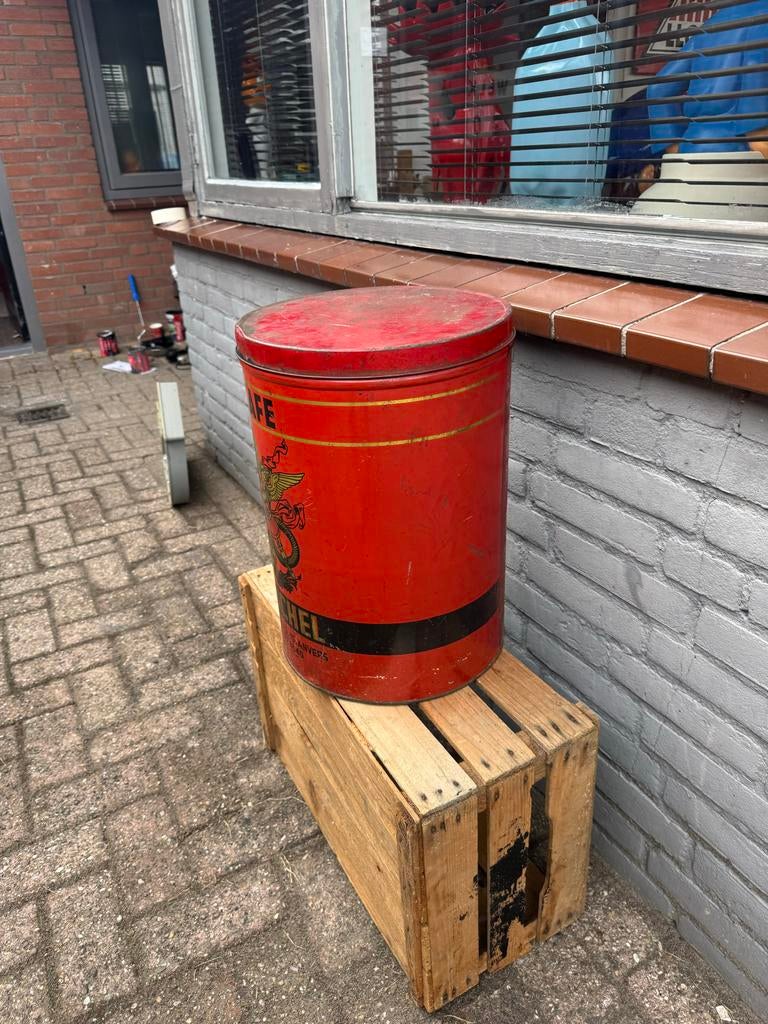 Vintage St. Michel Cafe Blik - Antiek Koffieblik, Verzamelen, Blikken, Ophalen, Gebruikt, Koffie, Overige merken