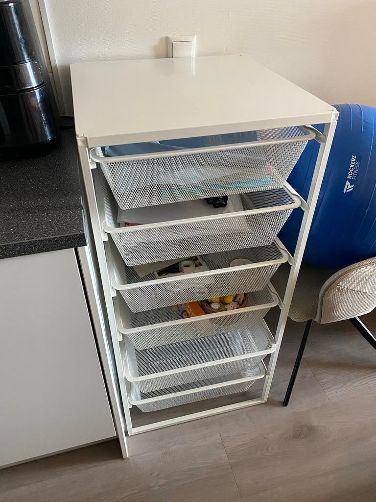 JONAXEL Opbergcombinatie wit - IKEA, Ophalen, 5 laden of meer, 100 tot 150 cm, 50 tot 100 cm