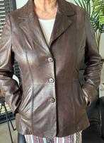 Bruin leren jasje/blazer, Chevirex maat 38, ongedragen, Kleding | Dames, Maat 38/40 (M), Bruin, Verzenden, Zo goed als nieuw
