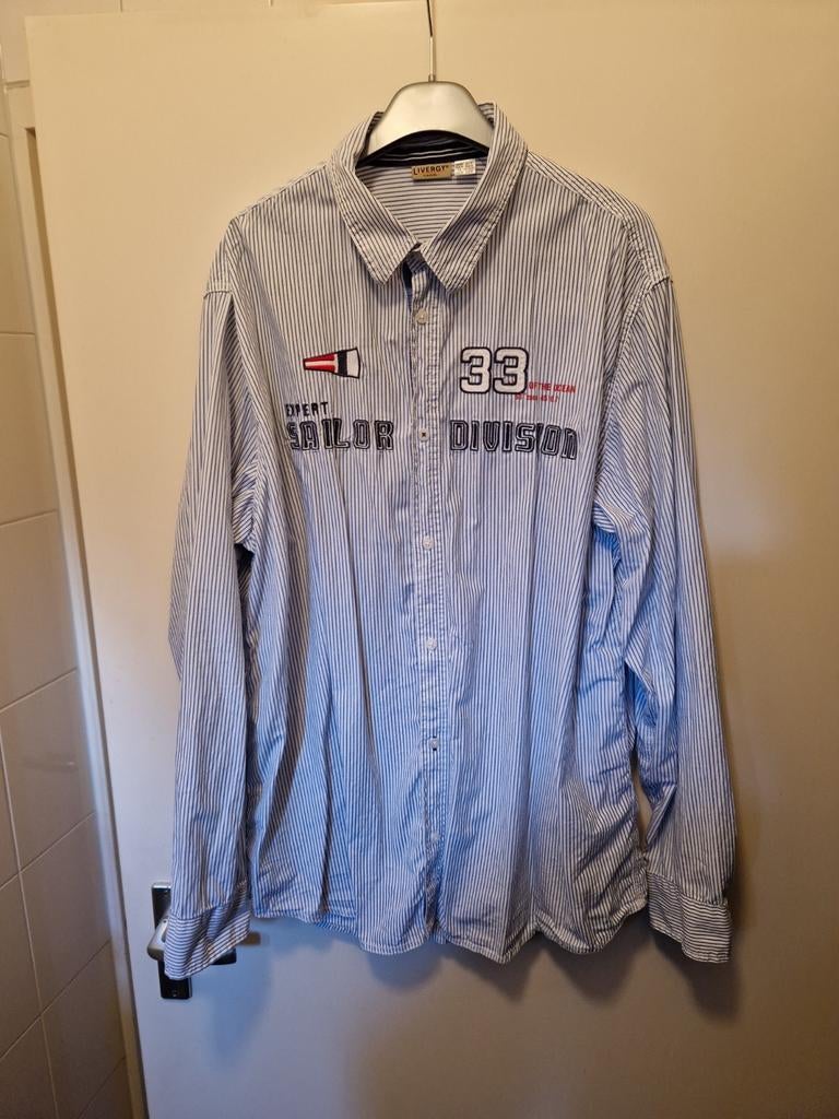 Nieuw Gestreept Overhemd XL - LIVERGY, Kleding | Heren, Overhemden, Blauw, Nieuw, Ophalen of Verzenden, LIVERGY