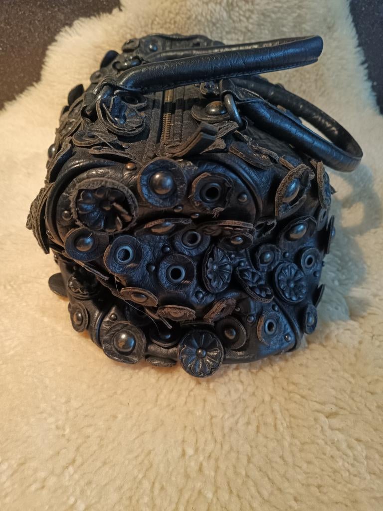Dutch Designer Pieter Ary leren handtas - Designer tas, Ophalen of Verzenden, Gebruikt, Zwart, Handtas
