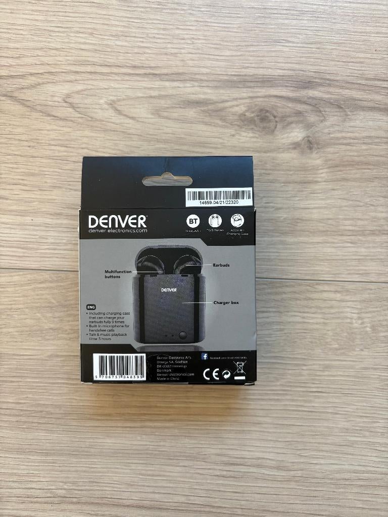 Denver wireless earbuds/oordopjes, Ophalen of Verzenden, Nieuw, In gehoorgang (in-ear), Bluetooth
