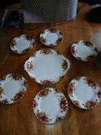 Royal albert gebaksschaal set vintage, Ophalen of Verzenden