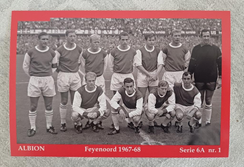Complete set van 10 foto kaarten Feyenoord 1931 - 1969, Ophalen of Verzenden, Zo goed als nieuw, Feyenoord, Poster, Plaatje of Sticker