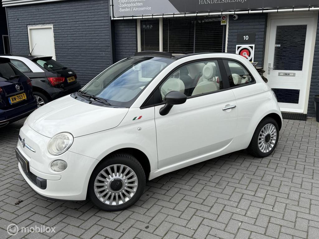 Fiat 500 1.2 Lounge, cabrio, Lmv, apk 09-2026, Euro 5, Stof, Gebruikt, Cabriolet