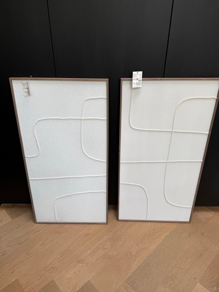 Wanddecoratie Japandi stijl 55x2.5x105 cm, Ophalen, Hout, Nieuw, Wandbord of Wandpaneel