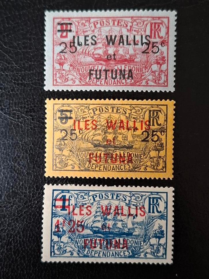 Wallis en Futuna 1924 Overprinted en Surcharged, Postzegels en Munten, Postzegels | Oceanië, Postfris, Ophalen of Verzenden