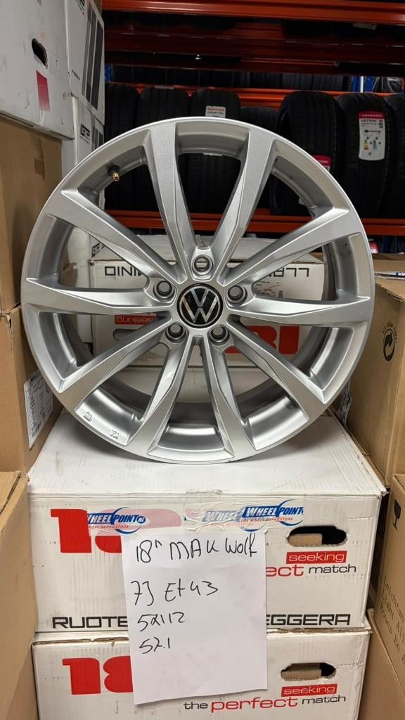 18'' Mak Velgen 5x112 Volkswagen Golf Audi A3 Skoda Octavia, 18 inch, Gebruikt, Velg(en), Ophalen of Verzenden