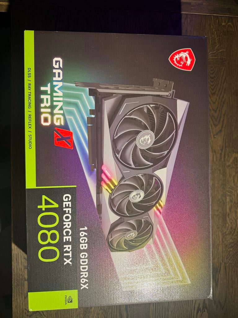 MSI RTX 4080 Gaming Trio 16GB met bon en doos, Computers en Software, Videokaarten, Ophalen, HDMI, GDDR6, PCI-Express 4