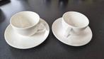 fine china super bone thee en espresso kopjes, Ophalen of Verzenden, Zo goed als nieuw, Porselein, Kop en/of schotel