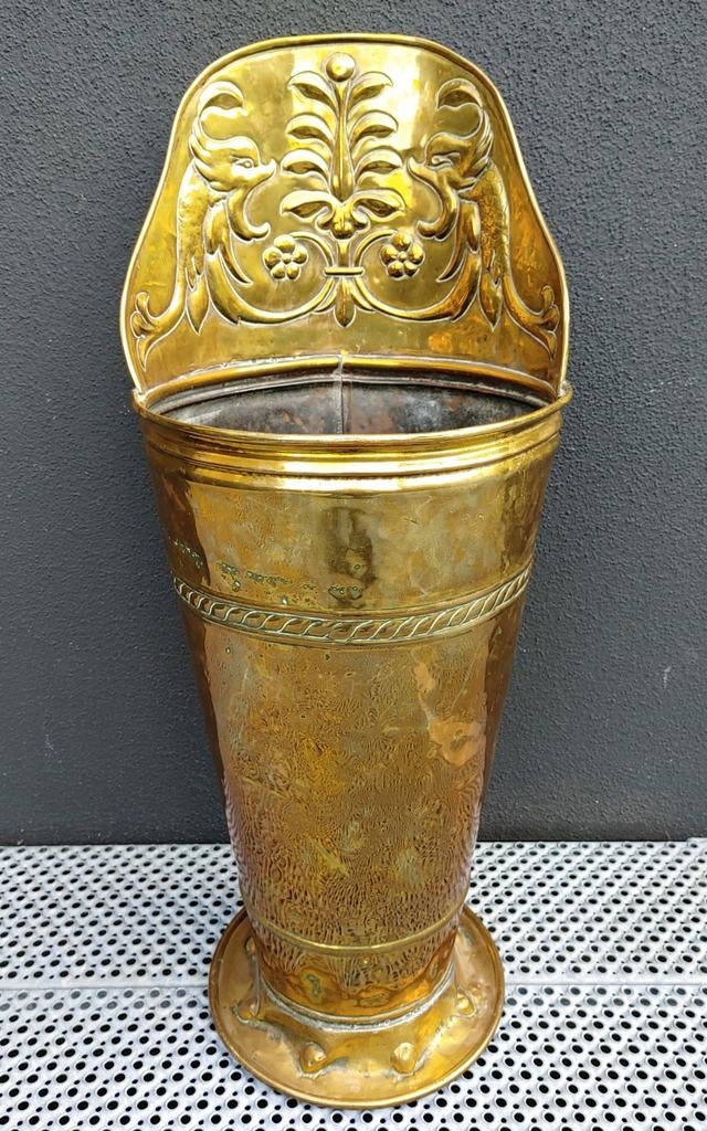 Antieke koperen wijndruivenbak 19e eeuw. Wijn druiven koper, Ophalen of Verzenden