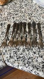 Antiek gebak vorkjes 8 stuks, Ophalen of Verzenden