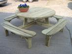 Ronde Villach picknicktafel, Tuin en Terras, Ophalen of Verzenden, Nieuw, Rond, Hout