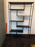 Vakkenkast roomdivider zwart metaal, Ophalen, Met plank(en), Gebruikt, 50 tot 100 cm