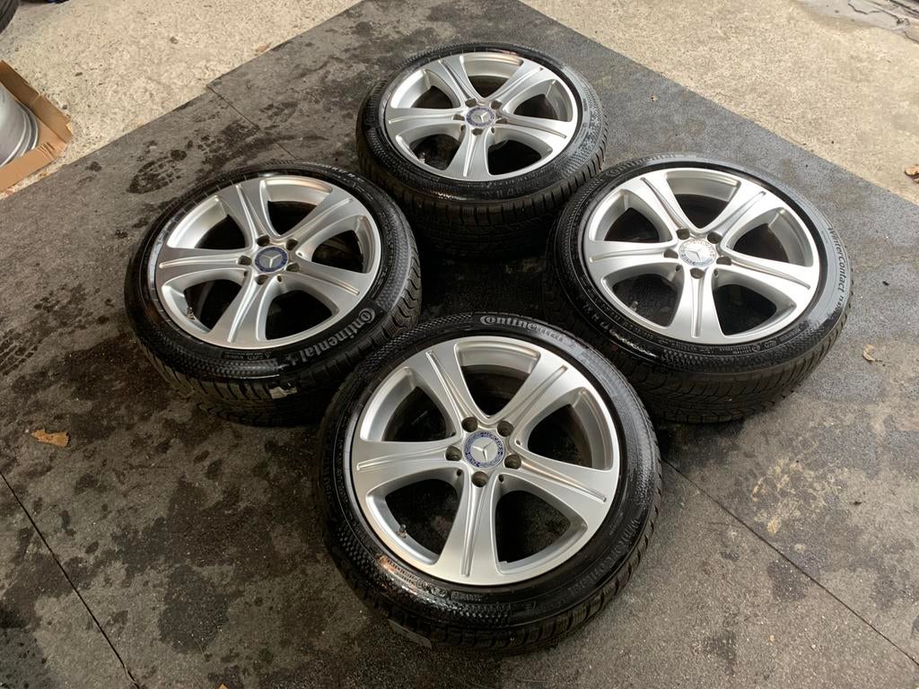 Nieuwstaat 17 inch Mercedes set ! 5x112, Auto-onderdelen, Banden en Velgen, Ophalen, Banden en Velgen, 17 inch, 205 mm