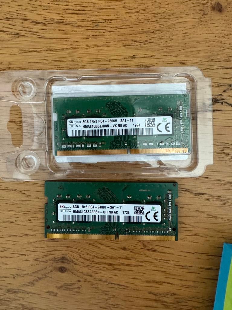 2x 8GB SK Hynix DDR4 Sodimm Laptopgeheugen | Totaal 16GB |, Computers en Software, RAM geheugen, Ophalen, DDR4, Zo goed als nieuw
