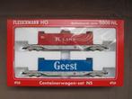 Containerwagon Geest K-Line Fleischmann H0 HO, Gelijkstroom, Fleischmann, Wagon, Ophalen of Verzenden
