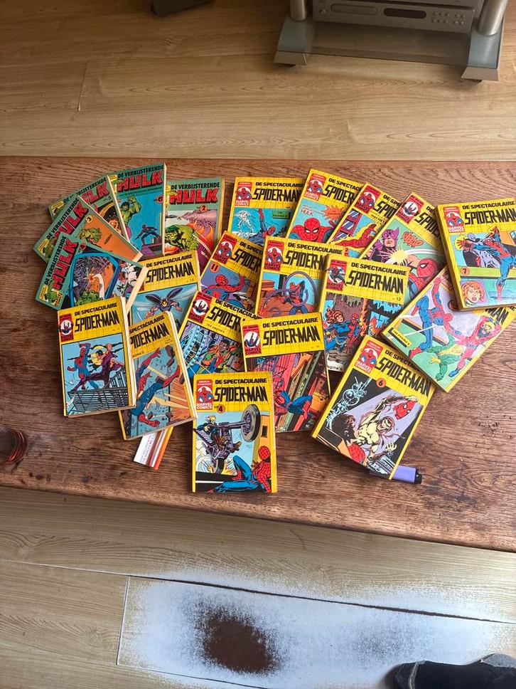 De Spectaculaire Spider-Man & De Verb. Hulk Comics Jaren '80, Boeken, Strips | Comics, Gelezen, Meerdere comics, Amerika, Ophalen of Verzenden