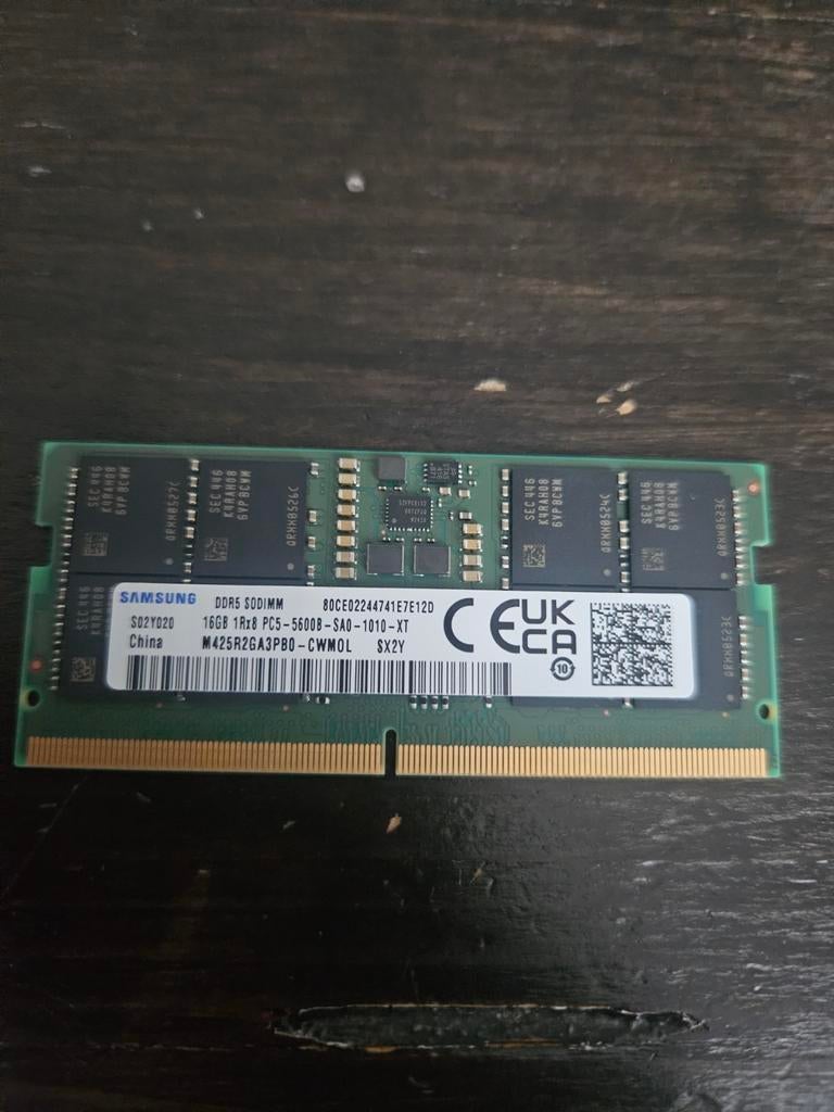 Samsung DDR5 SODIMM 16 GB 5600 Mhz, Verzenden, Zo goed als nieuw, DDR5, Laptop