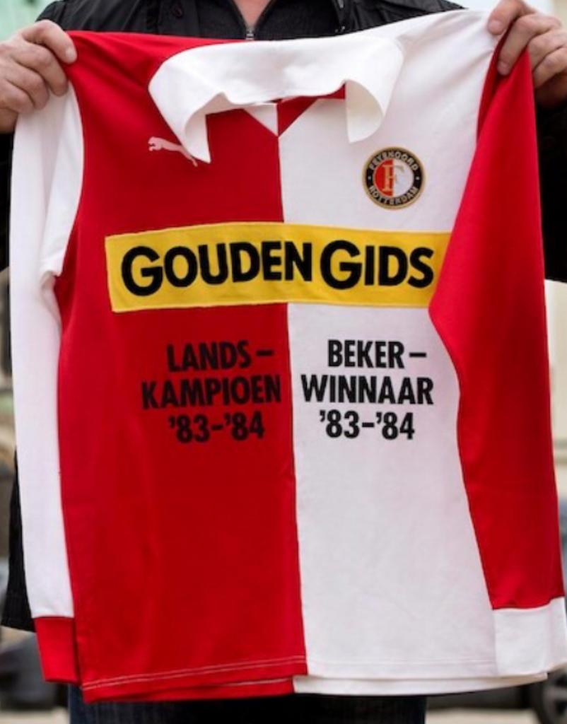 GEZOCHT: goudengids dubbel shirt M/L, Ophalen of Verzenden, Zo goed als nieuw, Feyenoord, Shirt
