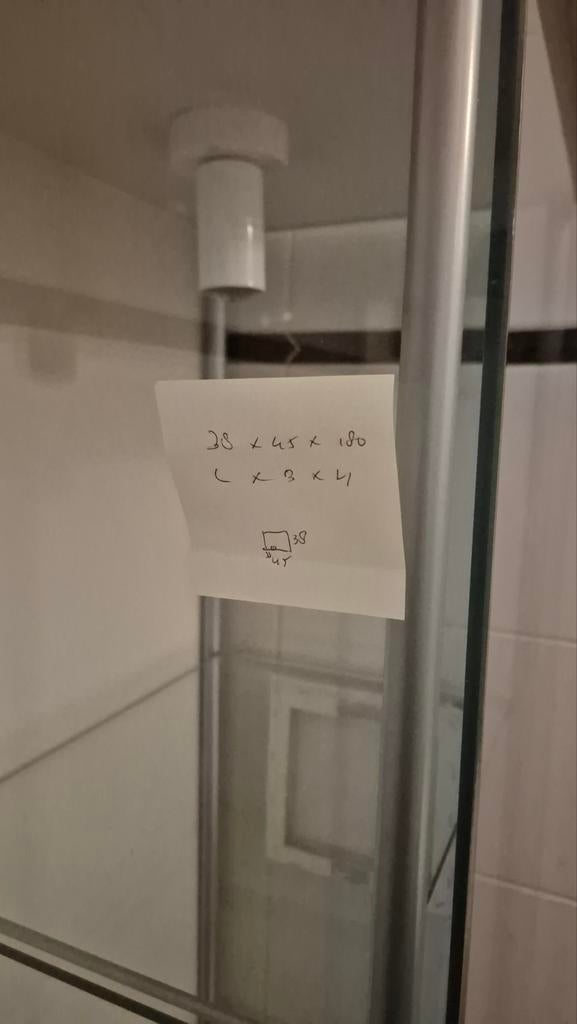 Glazen vitrinekast met planken, Huis en Inrichting, Kasten | Vitrinekasten, Ophalen