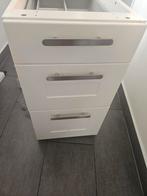 Witte ladekast met 3 laden  breed 40 hoog 70 diep 60, Huis en Inrichting, Kasten | Ladekasten, Ophalen of Verzenden