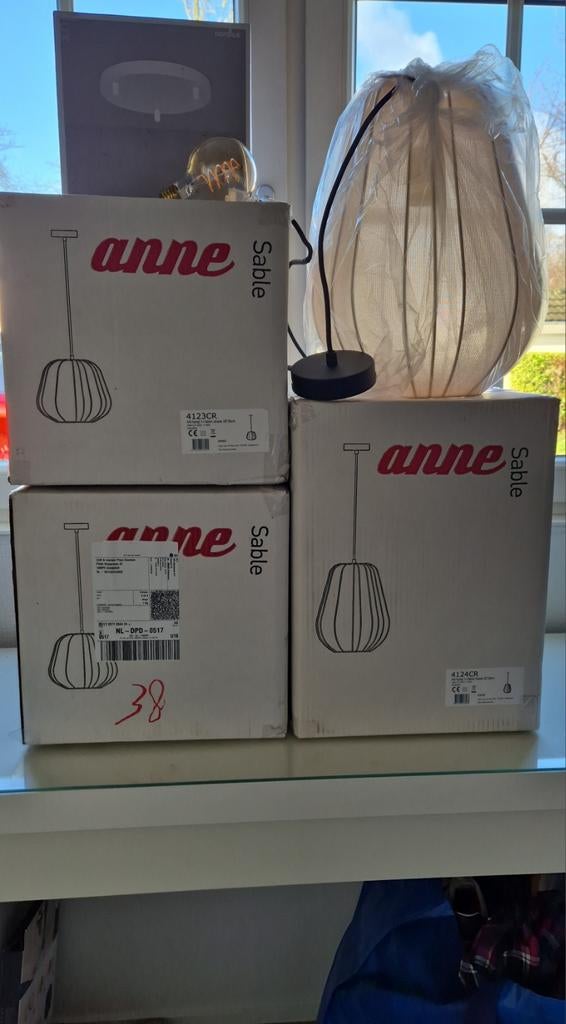 Japandi stijl hanglampen - Anne Sable, Huis en Inrichting, Lampen | Hanglampen, Ophalen, Japandi, 50 tot 75 cm, Nieuw