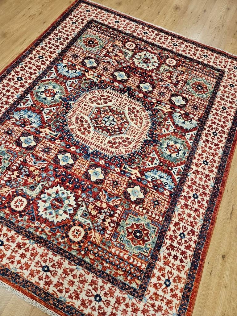 Handgeknoopt oosters tapijt kazak super 198x159, Info@SlatsAntiek.nl, Perzisch, 150 tot 200 cm, Vof Slats Antiek