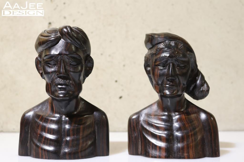 2 Balinese houtsnijwerken - Ironwood - Bruidskoppel, Antiek en Kunst, Kunst | Beelden en Houtsnijwerken, Ophalen of Verzenden