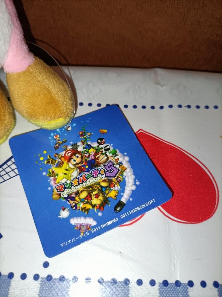 Roze Yoshi knuffeltje Mario Party met kaartje, Ophalen of Verzenden, Zo goed als nieuw, Overige typen