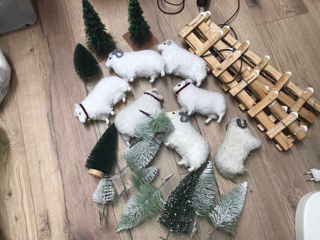 Brocante oudere wollige schapen, Ophalen of Verzenden, Zo goed als nieuw